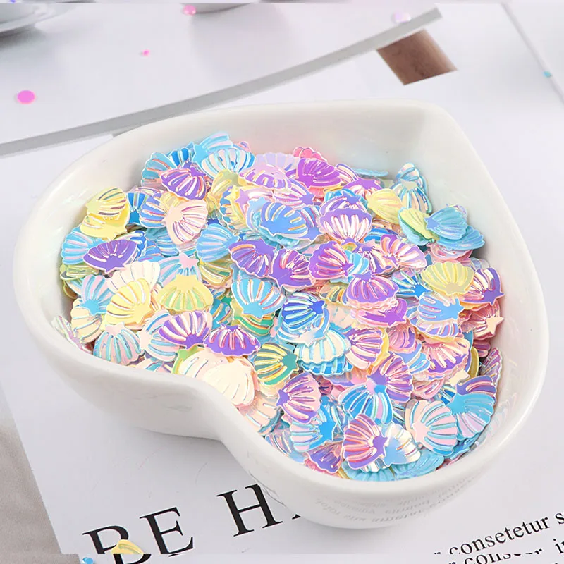 10g/Pack Mix Macaroon Colors Nail Sequins Paillette Flower Heart Moon DIY Craft For Wedding Decoration Slime Fillers Nail Art