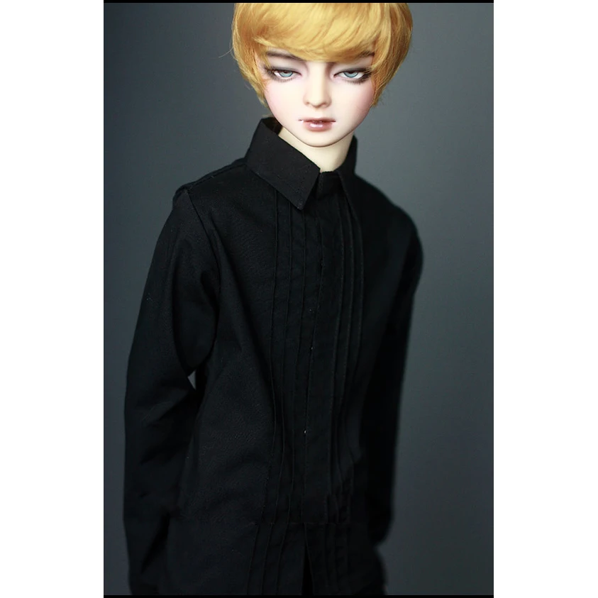 

BJD Black Bussiness Shirt Outfits Clothing For 1/4 1/3 24” Tall Male MSD SD17 DK DZ AOD DD Doll Wear