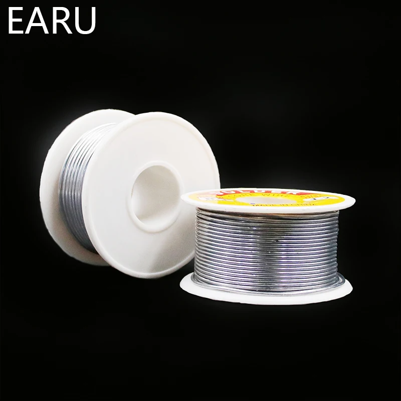 0.6/0.8/1/1.2/1.5/2MM 63/37 FLUX 2.0% 45FT Tin Lead Wire Melt Rosin Core Solder Soldering Wire Roll for Eletric Solder Iron 100g