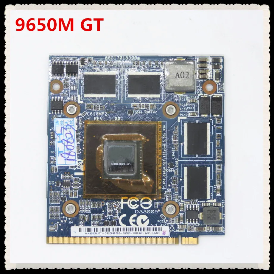 

9650M GT G96 650 C1 08G17018300 C616MMP2 REV 1.00 DDR2 VGA video card for Dell Alienware M5500 M5700 for ASUS C90S Series Laptop