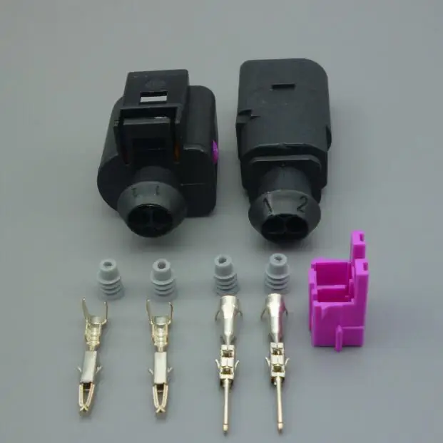 shhworldsea 1sets 2 Pin 1.5mm 1J0973802/1J0973702 Auto Temp sensor plug,deflation valve plug waterproof connector for VW etc.