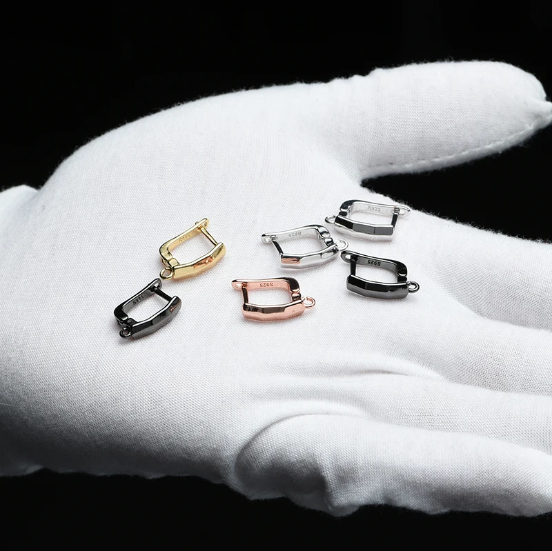 Mode Messing Oorbellen Haak Goud Zilver Rose Goud Zwart Diy Sieraden Bevindingen Accessoires Groothandel