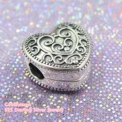 Spring Collection Authentic 925 Sterling Silver Enchanted Heart Clip Charm Beads Fit Pandora Charms Bracelet Diy Jewelry