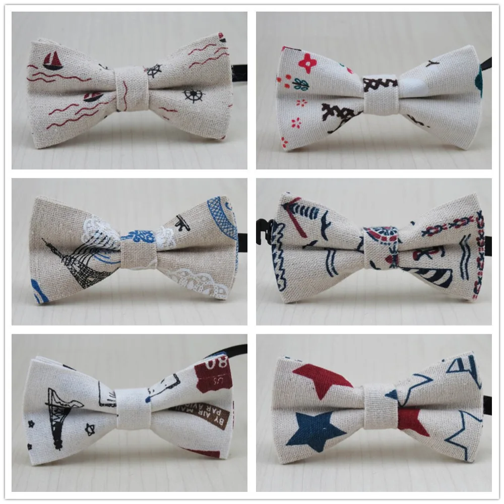 

New Fashion Cute Baby Bow tie Boys Girls Bowtie Kids Bow Ties Cotton Linen Butterfly Tie Flowers/Star Bowtie