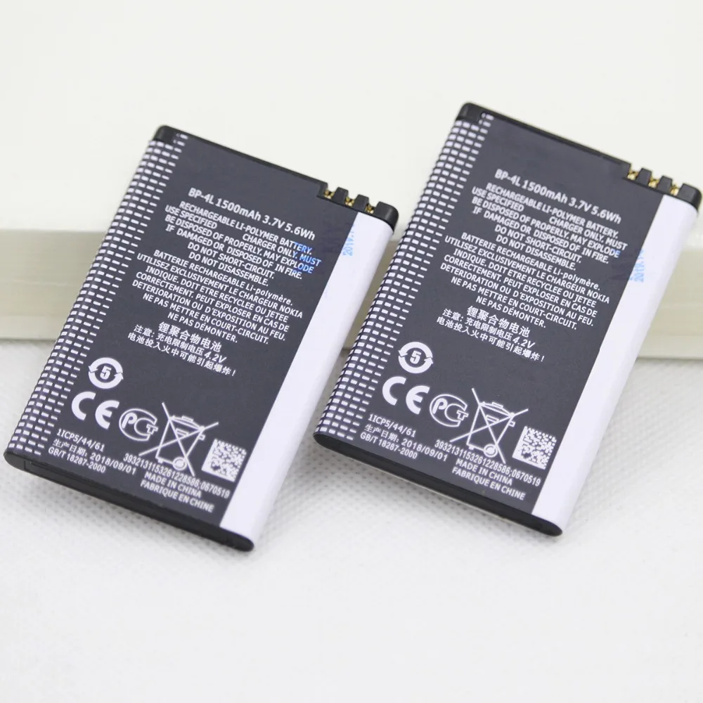 ISUNOO 1500mah BP-4L Battery For Nokia E61i E63 E90 E95 E71 6650 6760 N97 N810 E72 E52 BP4L Mobile Phone replacement battery