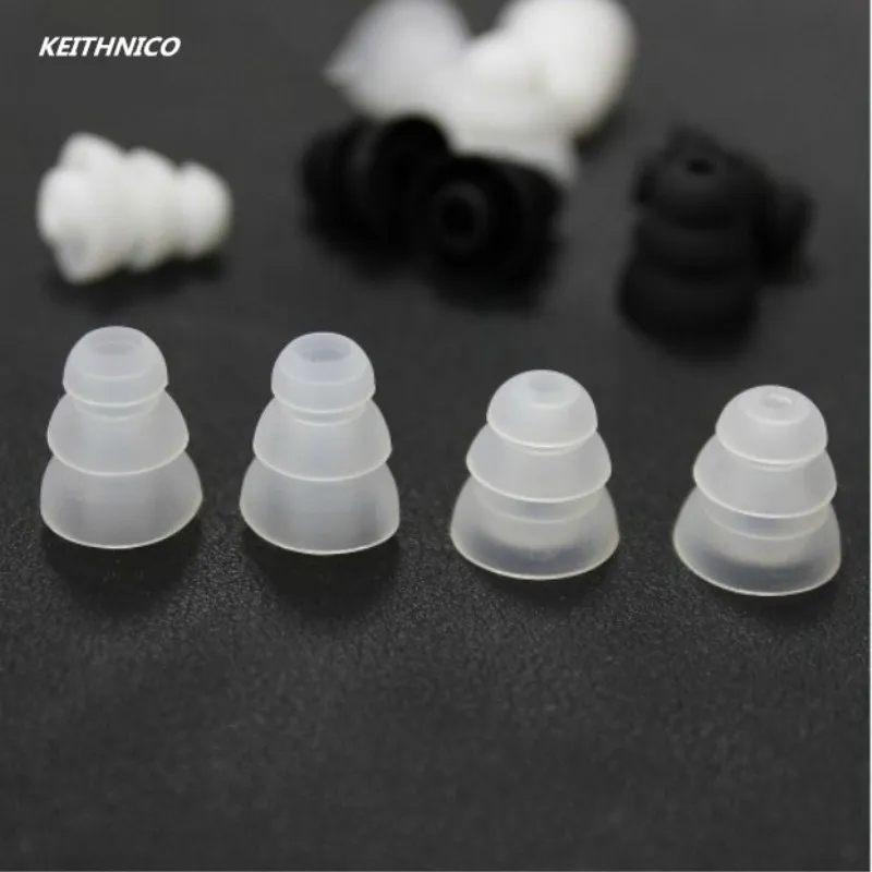 6 Pairs Drei Schicht Silikon Earbuds Ohr Knospe Ohr Tipps Ersatz Anti-slip Ohrstöpsel für Die Meisten In-Ohr kopfhörer 3 Größen (S M L)