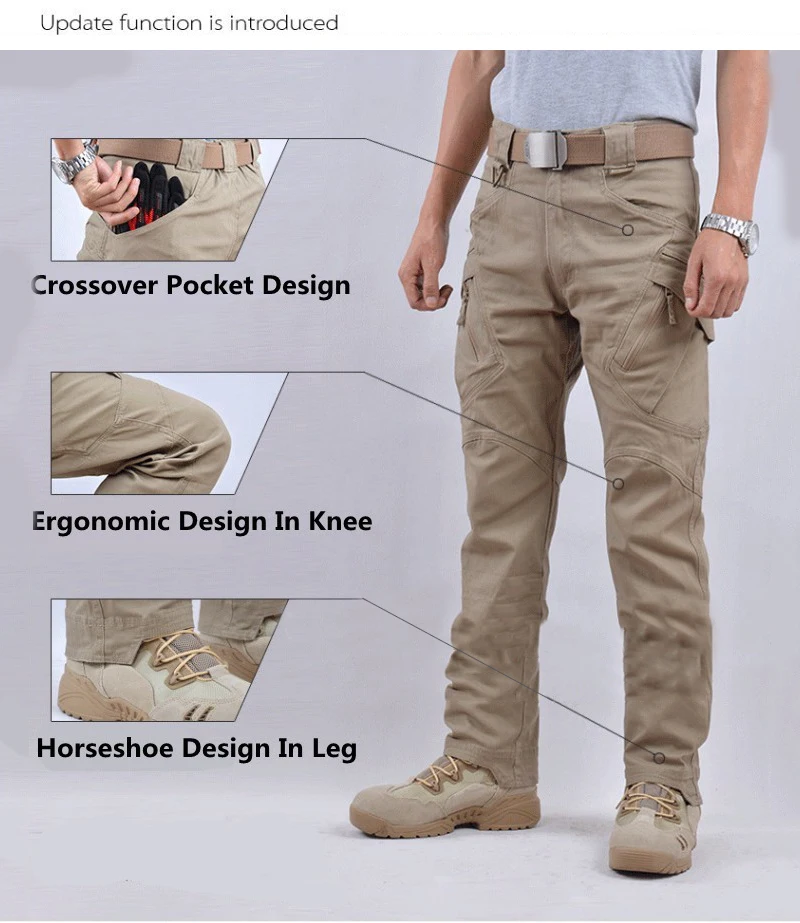 New TAD IX9 Tactical Outdoors Hike Pants Men Army Soldier Train Military Pants Hunter Cargo Trousers + Tactical pockets