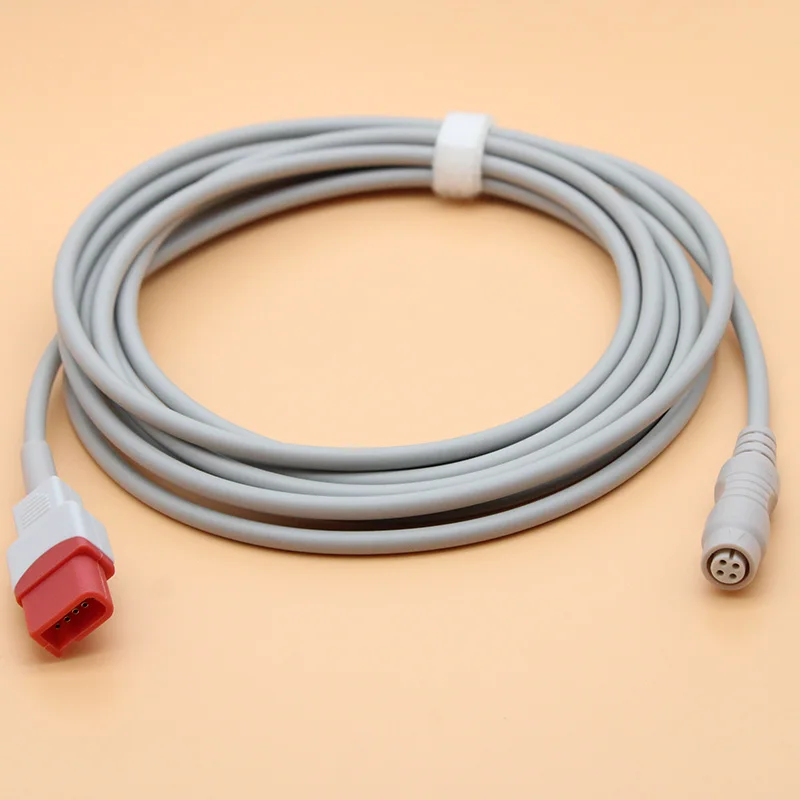 Compatible Spacelabs 10pin to Argon/Medex/HP/Edward/BD/Abbott/PVB/Utah IBP sensor adapter trunk cable for pressure transducer.