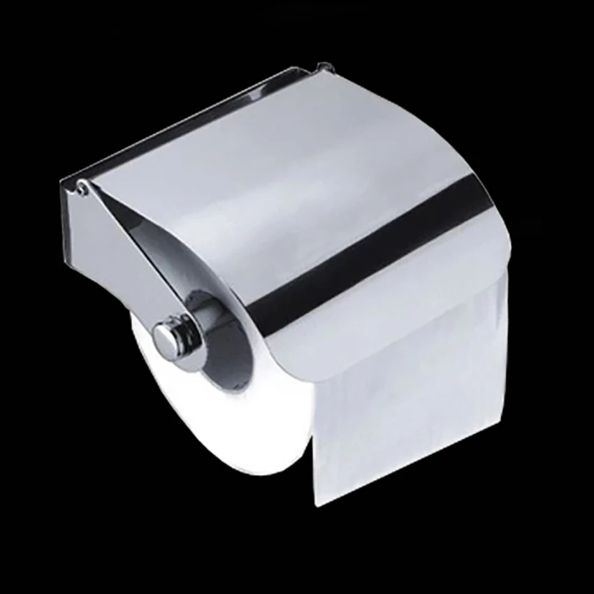 Wall Mounted Stainless Steel Paper Towel Holder, Toilet Tissue Holder Roll Paper Holder Box Roll Organizer for Kitchen, Bathroom