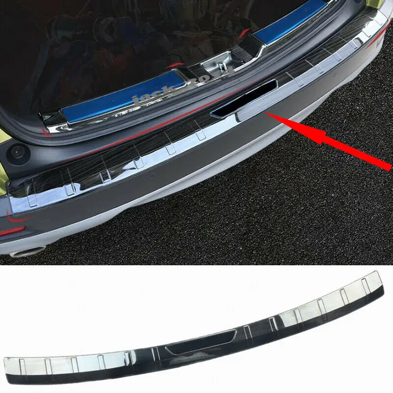 Black titanium Outer Rear Bumper Protector Plate Guard Cover for Honda CRV 2017-2019