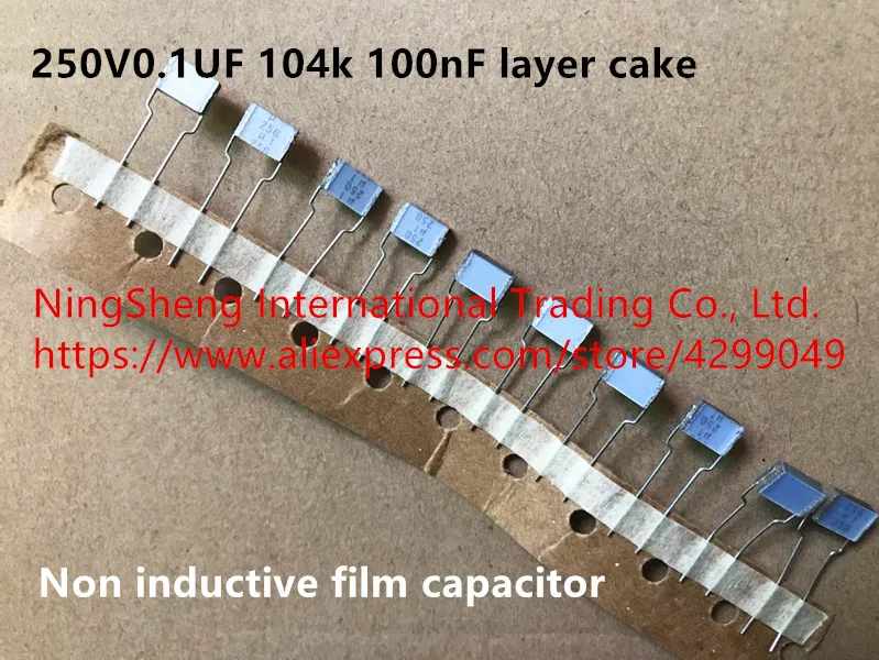 Original new 100% 250V0.1UF 104k 100nF layer cake non inductive film capacitor (Inductor)