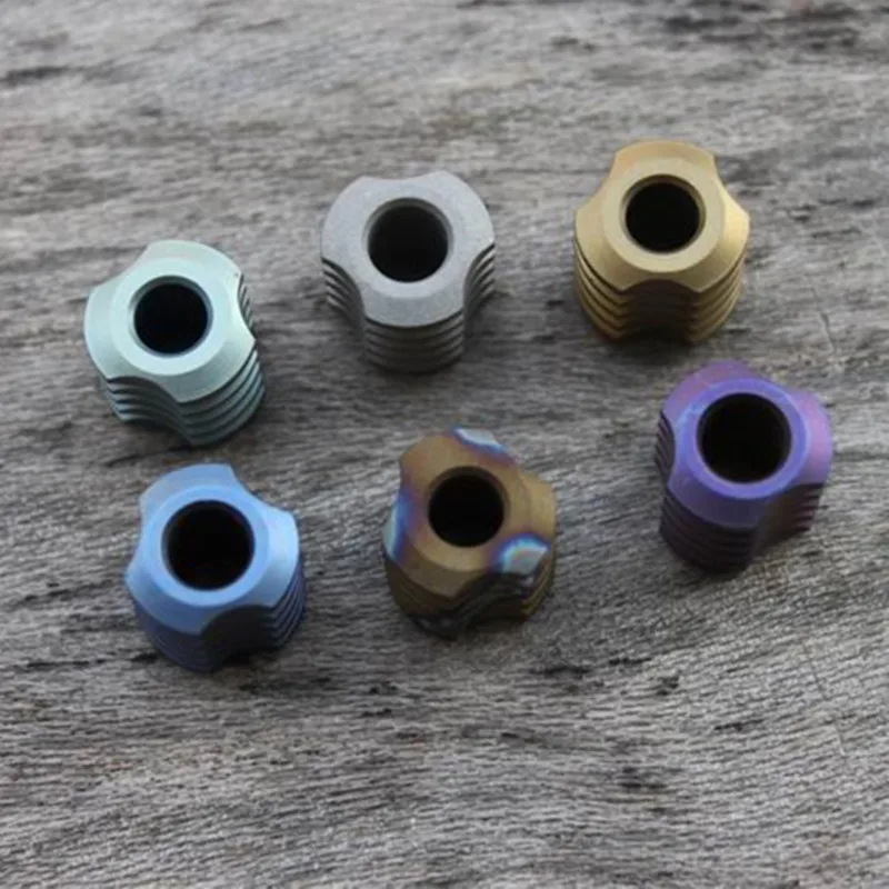 1PC Multicolor Titanium Alloy EDC Paracord Beads Umbrella Rope Cord Lanyard Pendants Knife Beads Outdoor Knife Accessories