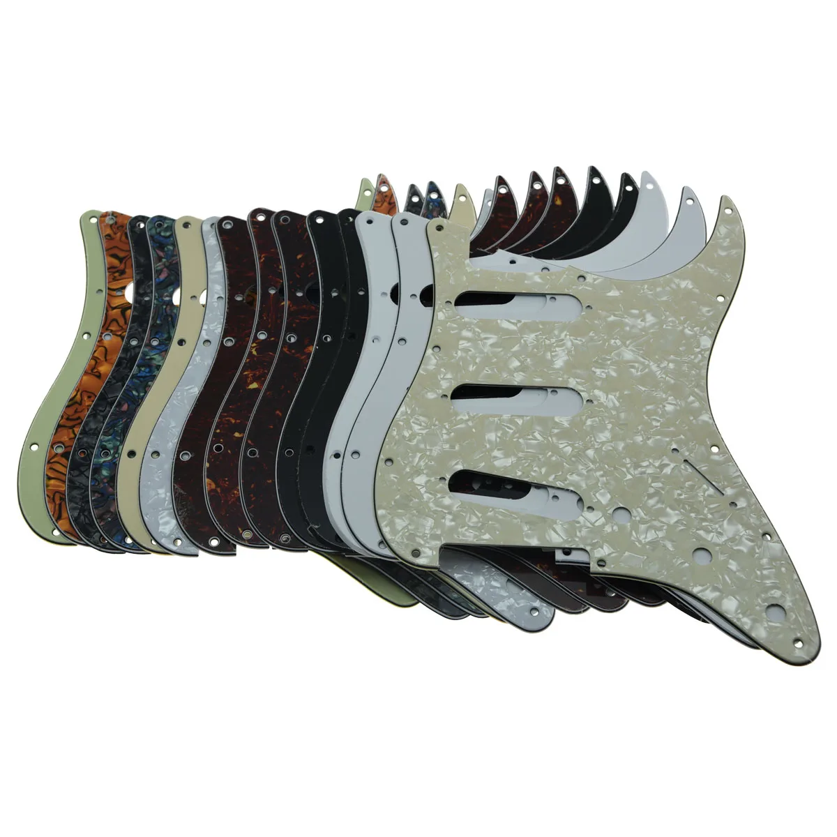 Dopro 11 Hole Vintage 62 ST SSS Single Coil Pickups Guitar Pickguard Scratch Plate for Strat with Screws for Fender American ST