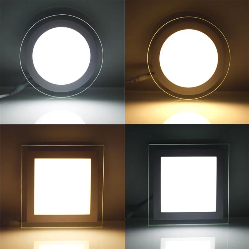 LED Panel Light Round Glass Panel Downlight 6W 9W 12W 18W Ceiling Recessed Lights SMD 5630 LED Paine Lamps AC85-265V