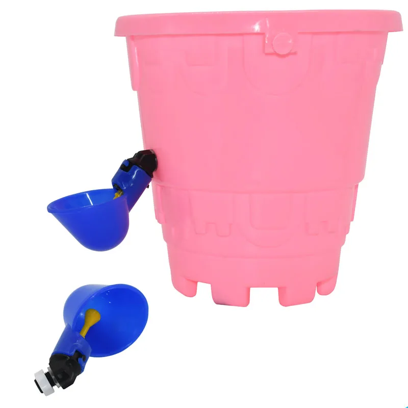 1 pcs Chicken Drinking Cup Automatic Drinker Chicken Feeder Plastic Poultry Water Drinking Cups Easy Installation With Screws