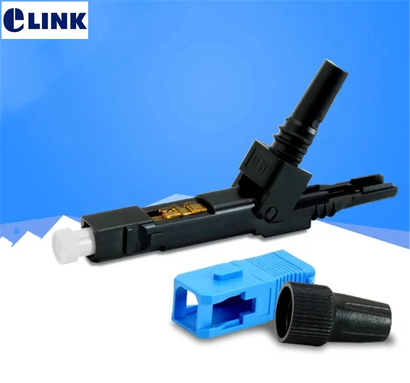 

FTTH SC Fast Connector, SC UPC Cost-effective,SM Quick Cold Assembly Field,Fiber Optic Connector,Free Shipping,IL 0.7dB,50 PCs,1