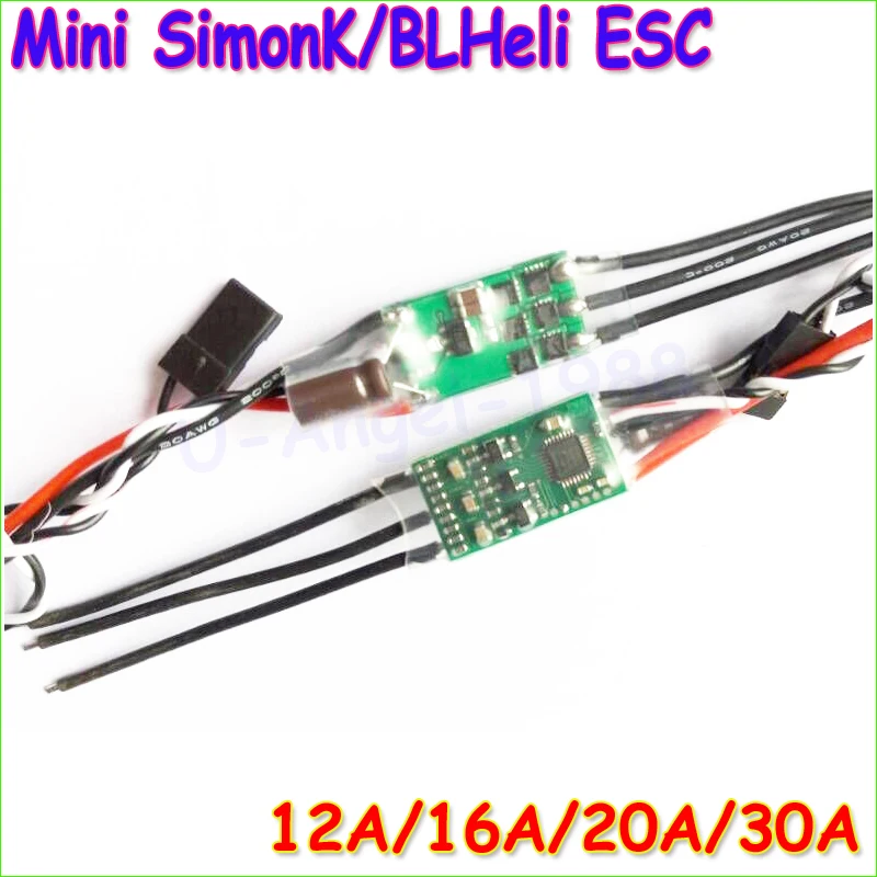 4pcs/lot Mr.Rc 16A / 20A / 30A Mini SimonK BLHeli ESC OPTO 20-499Hz 18KHz PWM 2-4S for QAV250 RC Quadcopter Multicopter