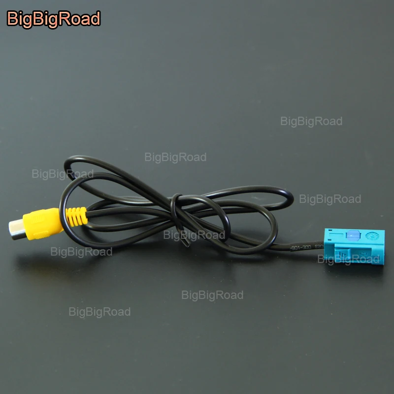 BigBigRoad-adaptateur de voiture Volvo XC60 XC90 V70 XC70 S80 S80L | Connecteur adaptateur de voiture, câble de fil, caméra arrière, entrée vidéo RCA originale