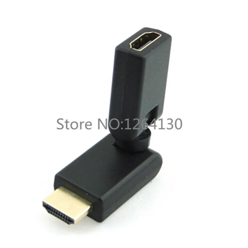 ตัวแปลงอะแดปเตอร์ปรับได้ของผู้หญิงตัวผู้เป็น HD สามารถหมุนได้360องศา