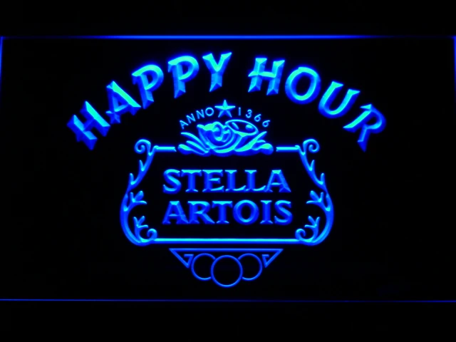 616 Stella Artois Beer Happy Hour Bar LED Neon Light Signs with On/Off Switch 20+ Colors 5 Sizes to choose