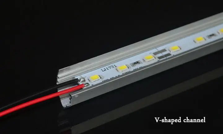 Free shipping 10pcs SMD5730 led bar lights 12 volt led lights 36LEDs/0.5M With V-shaped Aluminum channel