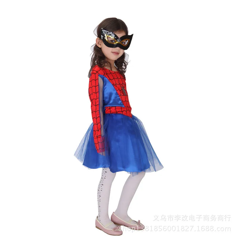 Costumes de cosplay d'araignée de carnaval d'Halloween pour des filles, costume pour des enfants, fête d'anniversaire de paupières