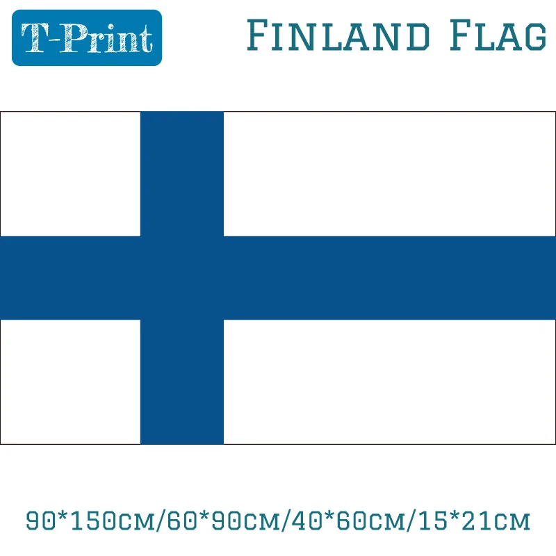 90*150cm/60*90cm/40*60cm/15*21cm Finland Flag Finnish  Celebration Dacron Flags