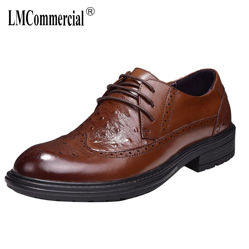 

Spring Summer Mens Leisure Bullock shoes High Quality Genuine Leather Shoes Men,Lace-Up Business Men Shoes,Men Dress Shoes