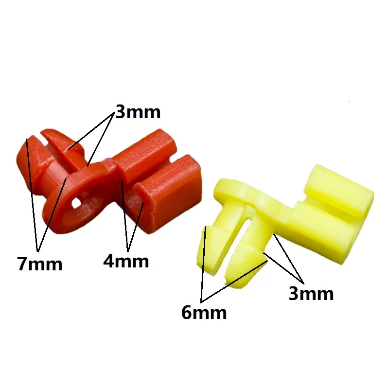 KE LI MI 60pcs(30pairs) Car Left Right Door Side Lock Latch Rod 4mm Size Clip Plastic Retainer Clips