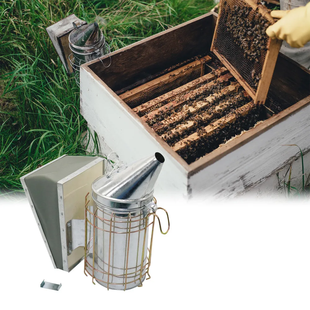 

Stainless Steel Smoke sprayer Bee Smoker Apiculture Beekeeper Dedicated Smoked bee Beekeeping Equipment 1 Pc