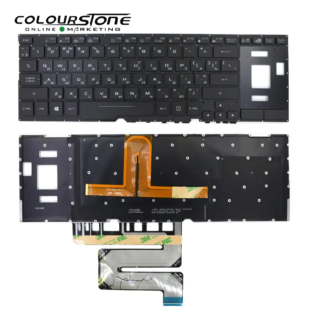 

GX501 NEW RU Laptop Keyboard for ASUS GX501 GX501VI GX501VS UA Backlit Keyboard black V161162A3