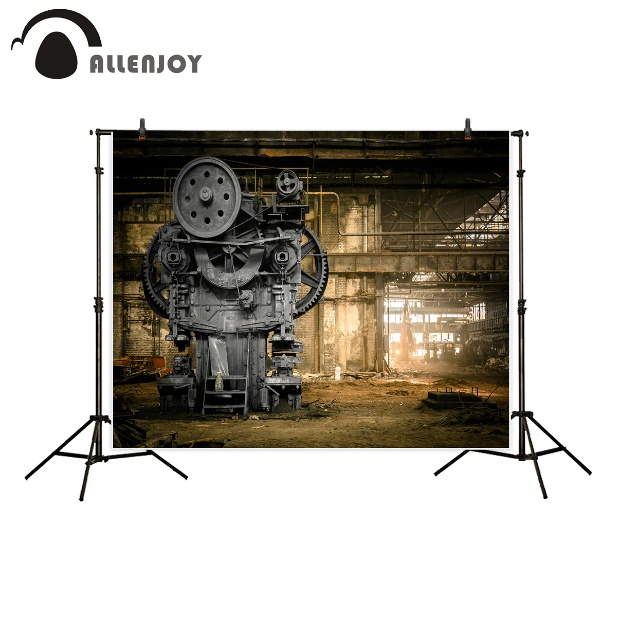 Allenjoy photography backdrop metal punk dilapidated factory vintage background photo studio customize photocall photo prop