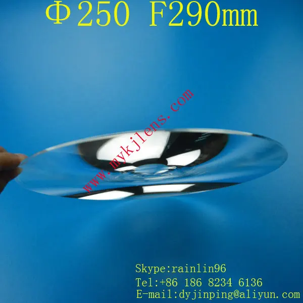 Fresnel lens Diameter 250 focal length290mm  stage lighting condenser lens thread,magnify lens,traffic light fresnel lens