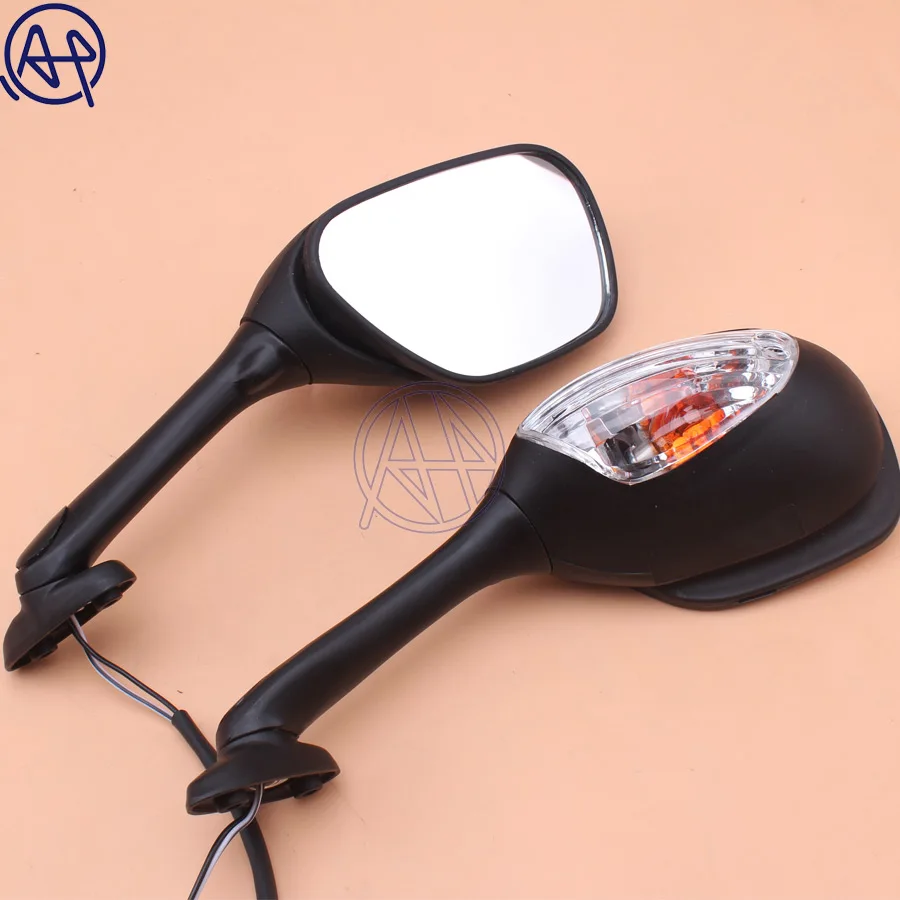 1pair Motorcycle Left & Right LED Turn Signal Light Rear View Side Mirror For Suzuki GSXR600 GSXR750 SV1000/SV1000S GSX-R 1000