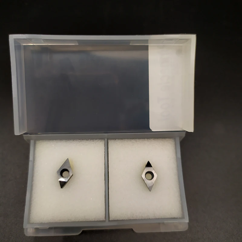 1 Pcs DCGT070204 DCGT070202 DCGT11T308 DCGT11T304 Pcd Cbn Inserti di Tornitura Utensili Diamantati di Alta Durezza Lama Cutter per Tornio Cnc
