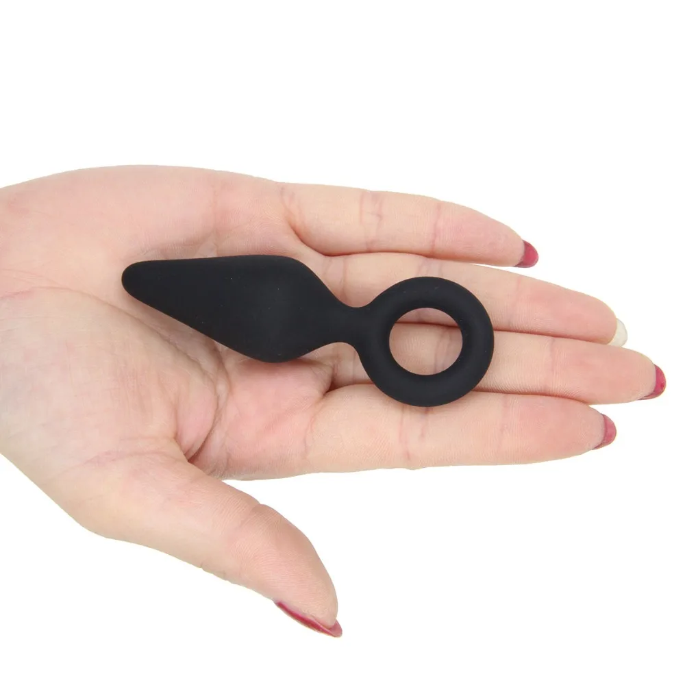 100% Silicone Anal Plug For Beginner Black WaterproofProstate Massager Butt Plug Anal Sex Toys
