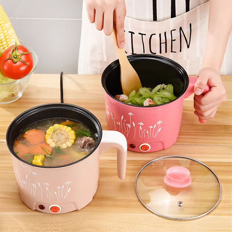 220V 1.5/1.8L Household Electric Mini Hot Pot Machine Multi Cooker Electric Automatic Cooking Hotpot Machine EU/AU/UK/US Plug