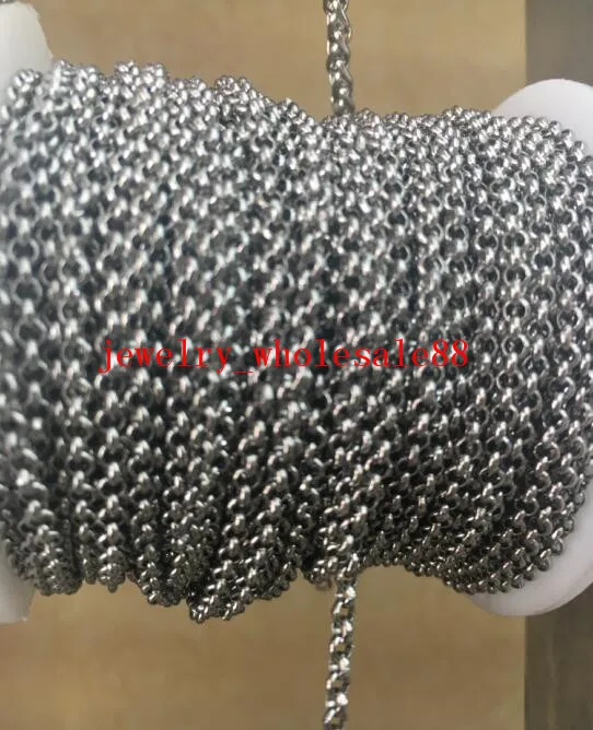 

Lot 5 meters Stainless steel Round Rolo chain Jewelry findings Marking DIY For Necklace