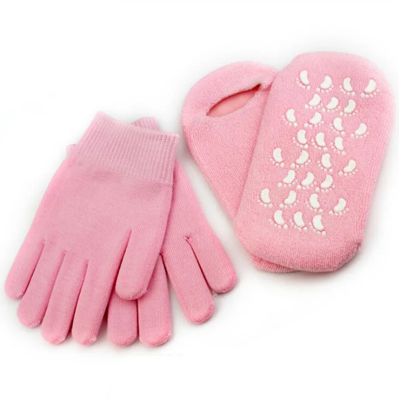 Moisturizing Whitening Exfoliating Foot Mask Ageless Beauty Hand Mask Silicone Mittens Reusable SPA Plant Gel Socks Gloves G72