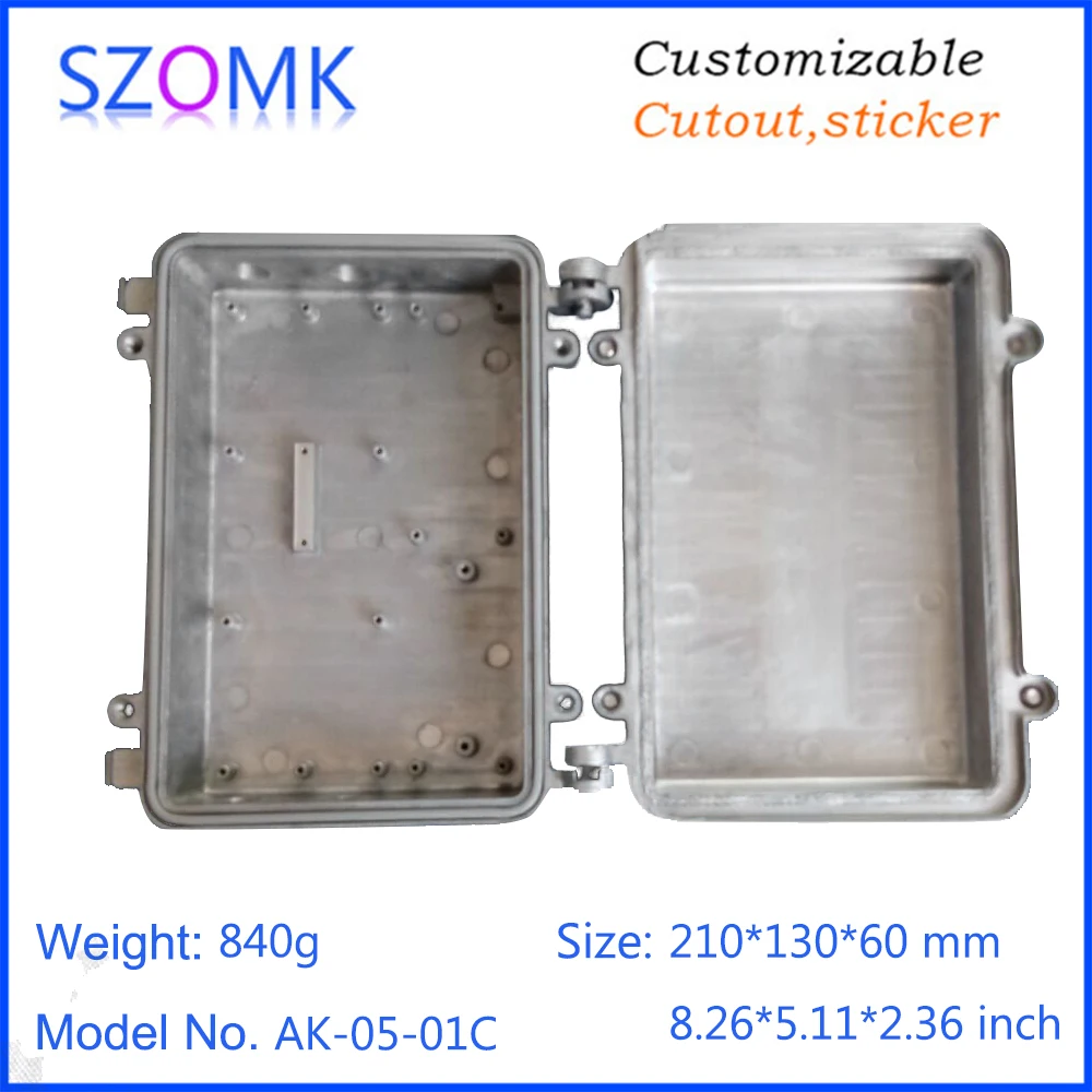 1Piece Cast aluminum amplifier housing IP68 waterproof Sealed box housing for electronics SZOMK junction box for outdoor case