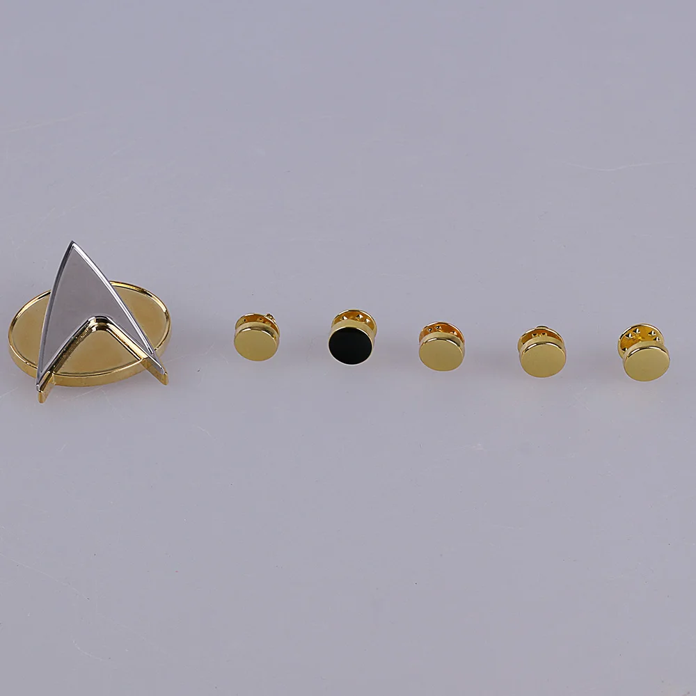 ST-Danemark ge Star Souvenir, Treks The Next Generation, Metal Danemark ge Pin & Rank Pip/Pips Set, Cosplay Prop, 6Pcs