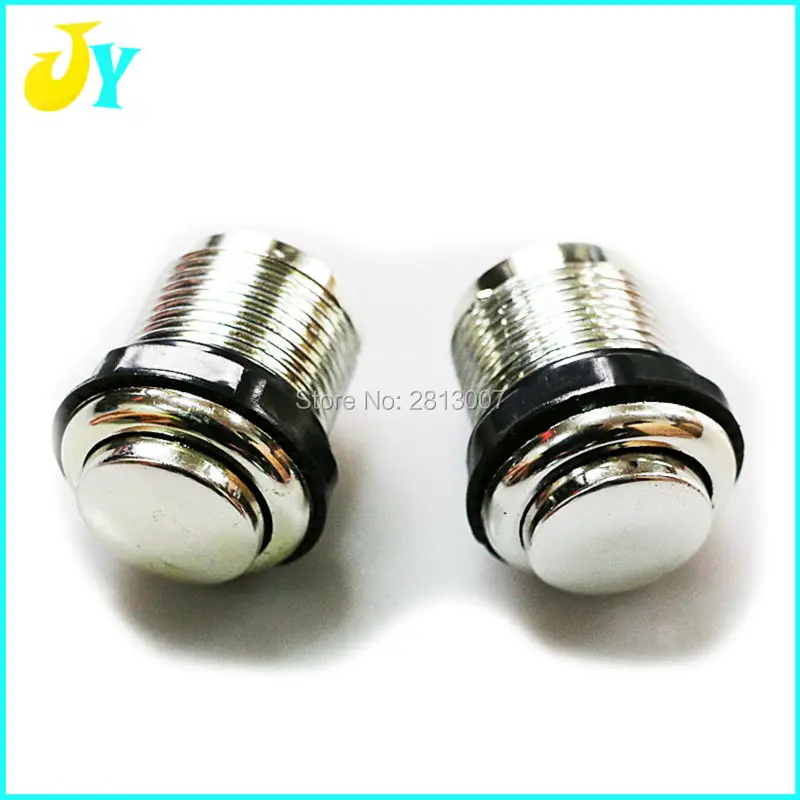 24mm silver Plated Arcade Push Button with microswitch Chrome button