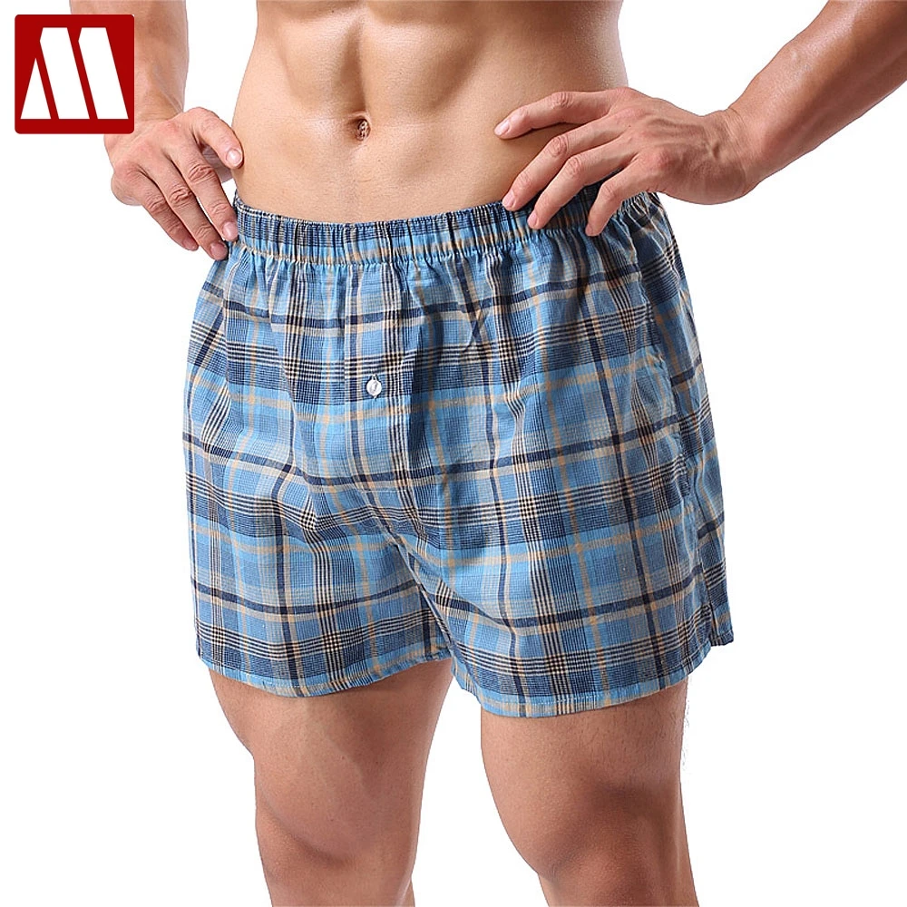 

5pcs/lot Casual Loose Shorts Men's Panties Plaid Cotton Baggy Summer Beach Shorts Short The Large Size Comfortable and Soft Men