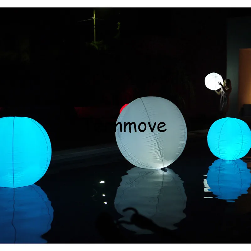 Balão de led para praia, bateria recarregável, balão decorativo que muda de cor, teto, iluminação inflável, para jogos aquáticos