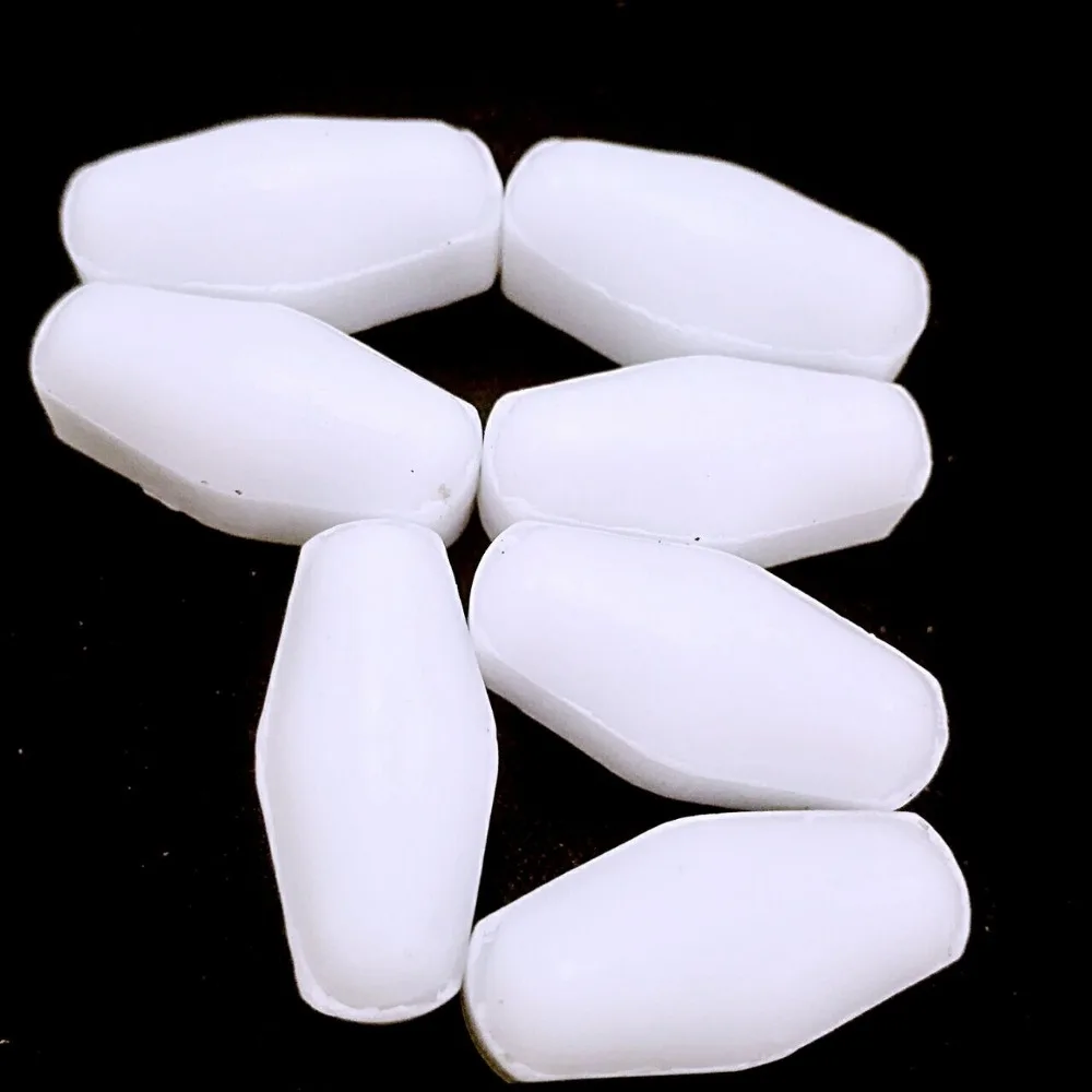 11x20mm H Type Magnetic Stir Bars White, with Pivot Ring PTFE Cover Stirring Rod Pack of 10