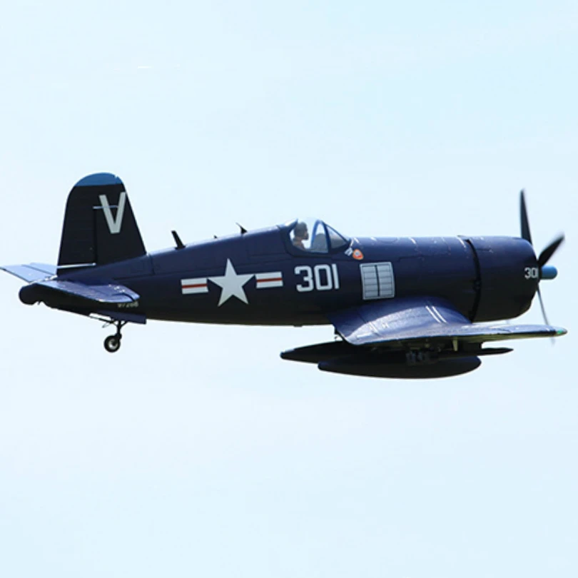 FMSRC RC Airplane 1400MM 1.4M F4U Corsir Blue 6CH with Retracts Flaps LED PNP Big Gaint Scale Warbird Model Plane Aircraft Avion