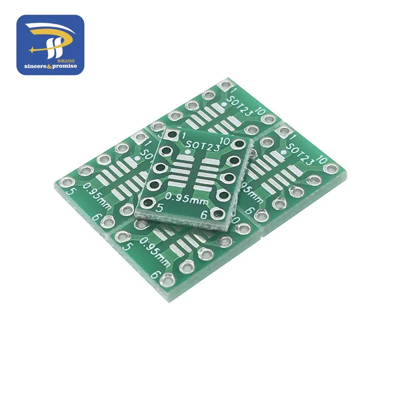10 sztuk SOT23 MSOP10 do DIP Transfer Board DIP Pin Board Pitch Adapter 0,5 mm/0,95 mm do 2,54 mm PCB