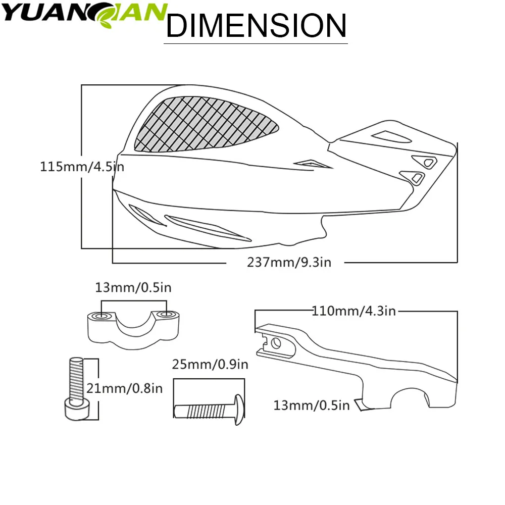 Motorcycle Handguard Hand Guard Protector for Kawasaki Suzuki Honda Yamaha SX EXC XCW SMR Moto Dirt Bike ATVS 22mm Handlebar