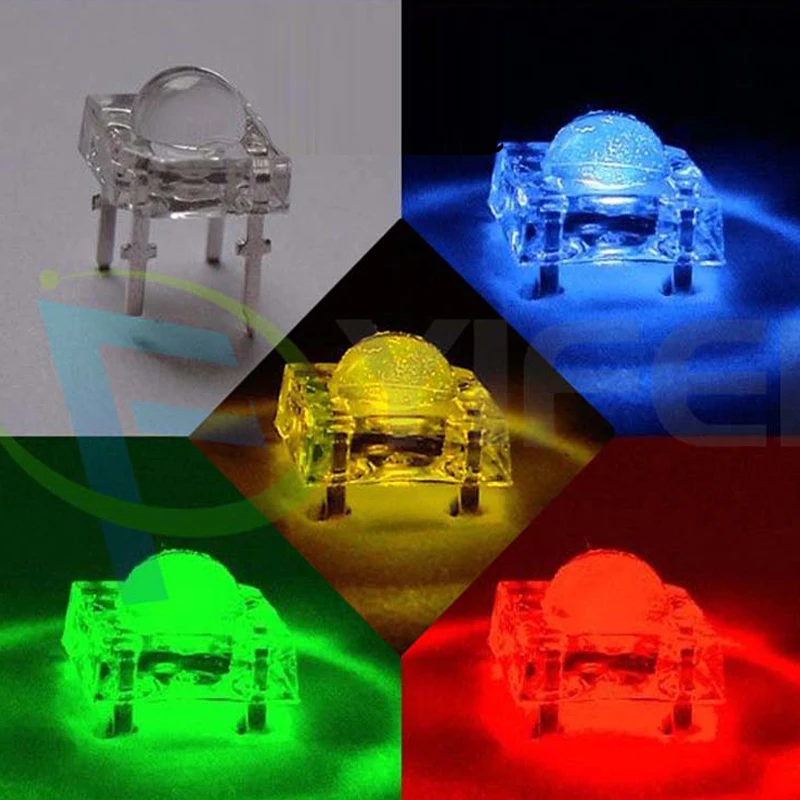 30 sztuk 5mm Piranha dioda Super Flux czerwony/zielony/niebieski/biały/żółty RGB wspólna katoda anoda ciepłe białe światło LED lampa