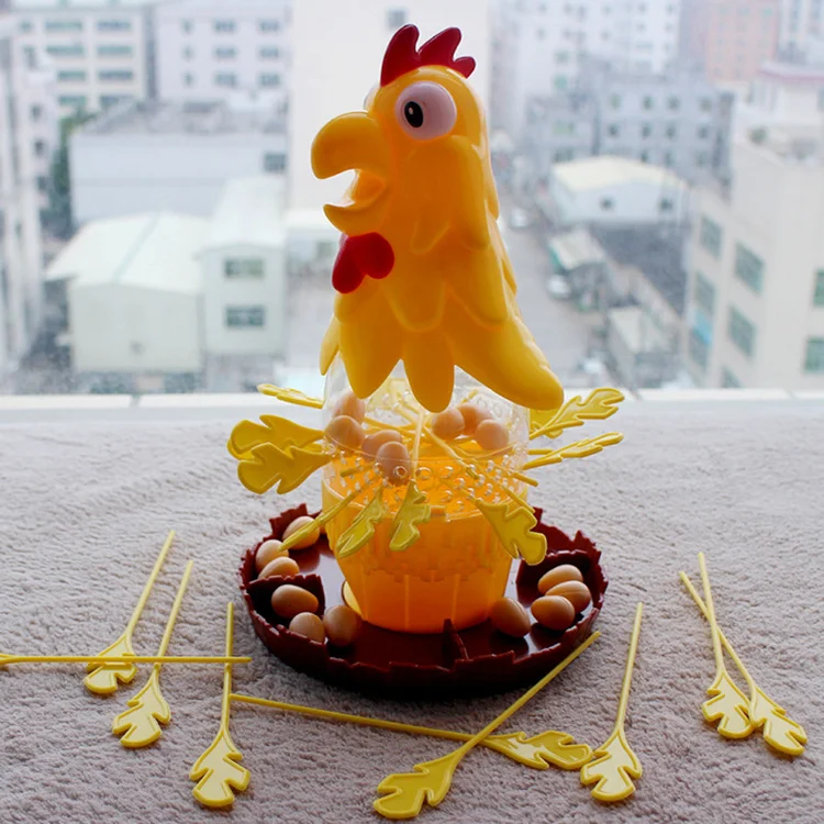 [Funny] Chicken Drop Board Game take turns plucking feathers from the Chicken without Releasing the Eggs Family parent-child Toy